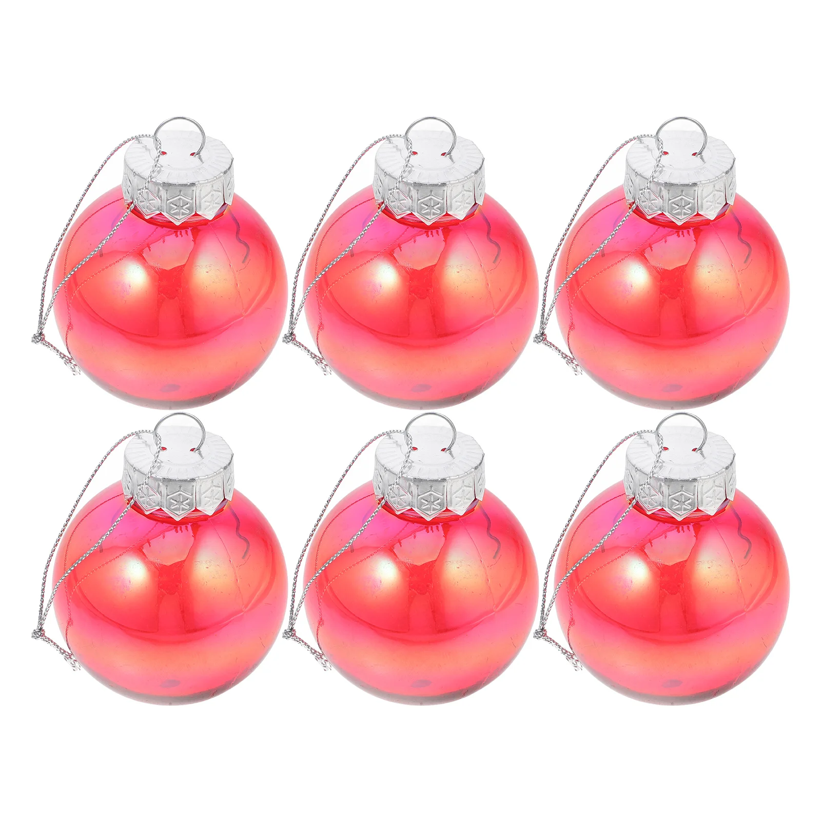 

6Pcs Shatterproof Christmas Ball Ornaments Plastic Hanging Decorative Xmas Tree Ornaments Holiday Tree Decorations