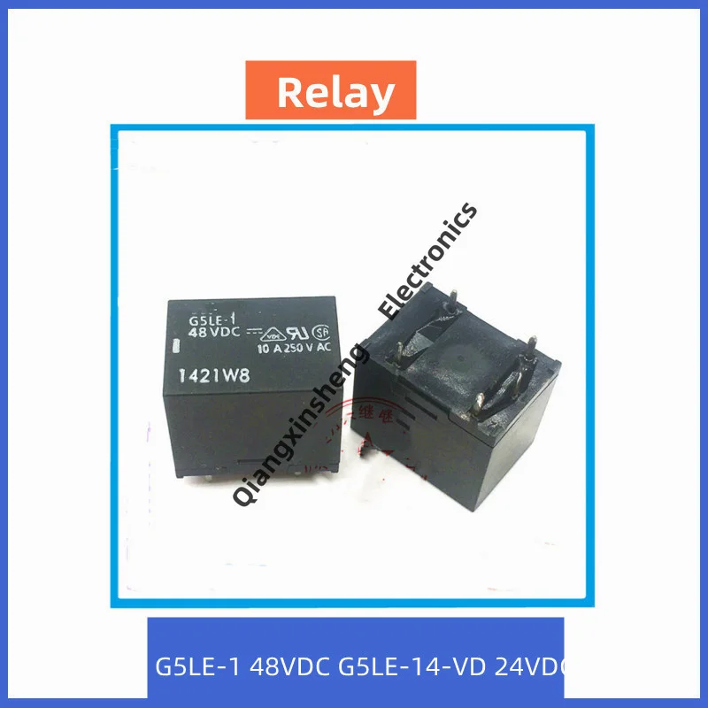 2pcs G5LE-1 48VDC G5LE-14-VD 24VDC 5-pin electronic central control electromagnetic DC power relay