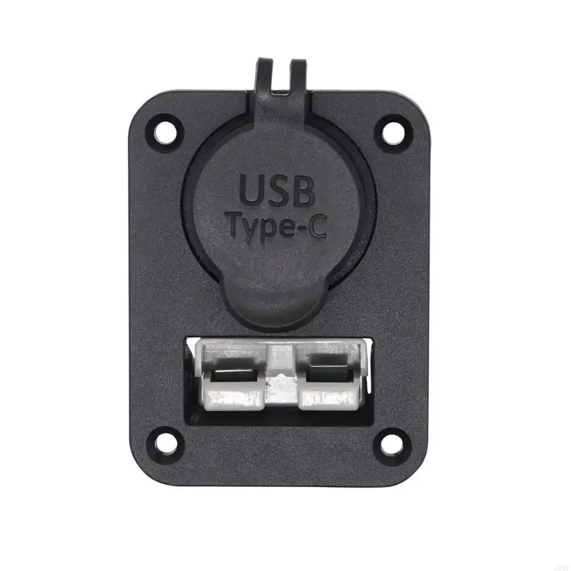 A2BF 3.1A/PD18W Charging Socket 12V 24V Car Charging Adapter Connector with Mounted Plate for Car Motorcycle