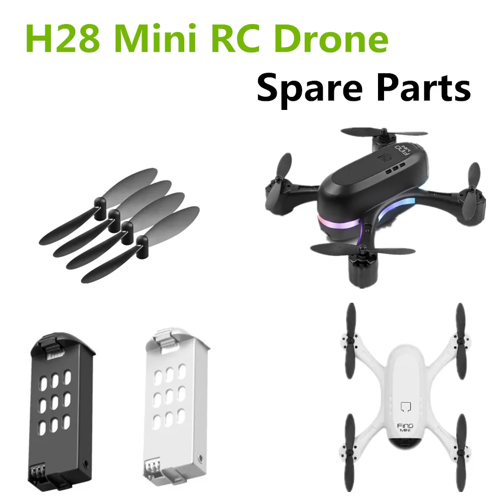 

H28 Mini Drone Original Accessories 3.7V 650Mah Battery Propeller Blade USB Line For H28 Quadcopter Spare Parts