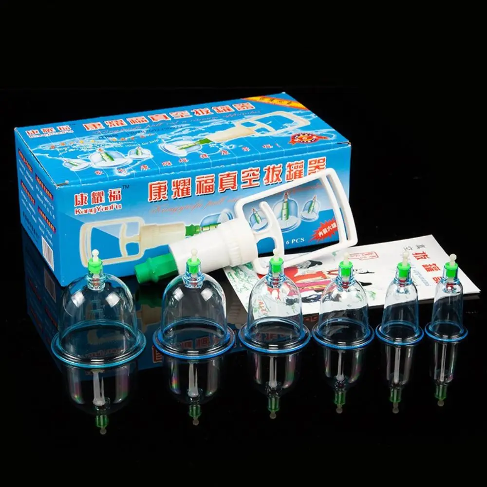 

6pcs/set Backache Health Care Lumbago Anti Cellulite Suction Cup Dehumidifier Vacuum Cupping Set Massager Cups