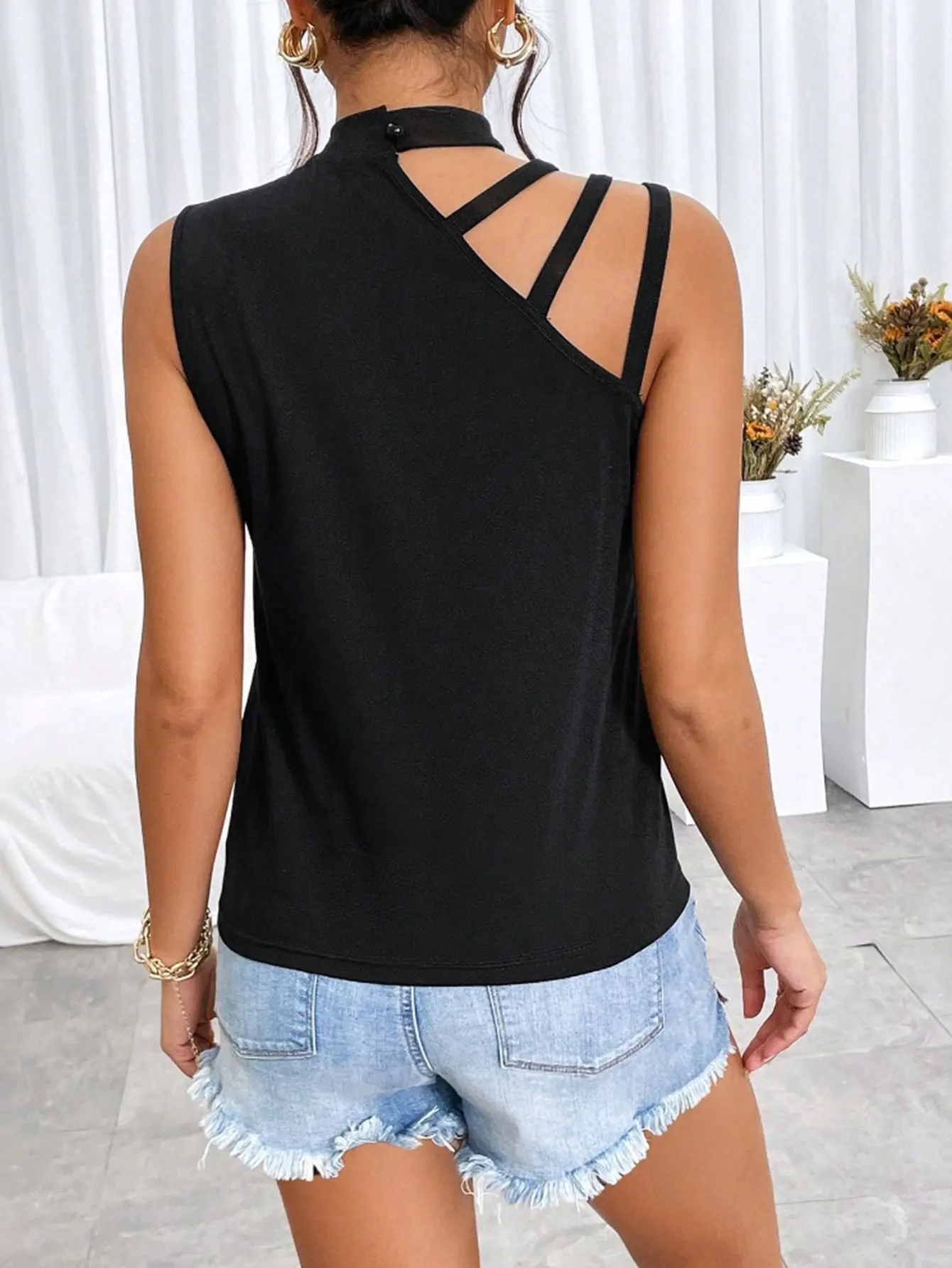2026 Spring Summer Women Ins Fashion T-shirt Irregular Design Casual Versatile Tops