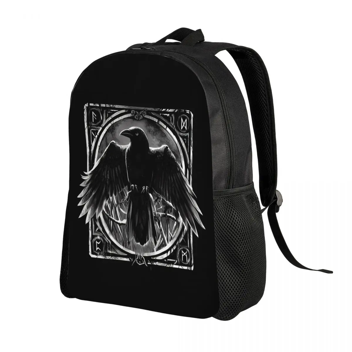 Odin's Watcher Yggdrasil Raven Backpack Daypack Large Capacity Kids BookBag School Bag Shoulder Bags for Men Women