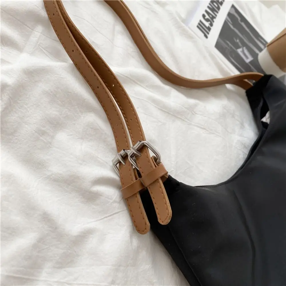 

Elegant Large Capacity Pillow Shoulder Bag Pillow Bag Korean Style PU Dumpling Bag Shopping Bag Solid Color Tote Bag Shopping