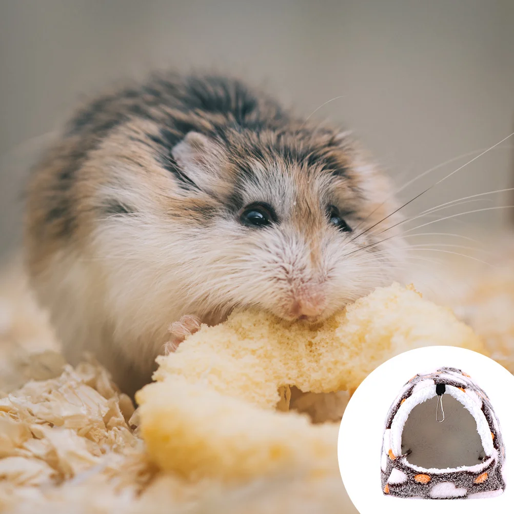 

Cotton Hanging Hamster Bed with Hanger Soft Warm Winter Bedding for Dwarf Hamster Small Pets Cozy Nest Reusable Machine Washable
