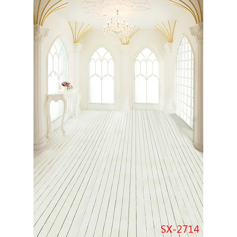 Vinyl Photography Backdrops Prop Flower Wood Floor Castle Wedding Theme Photo Studio Background  2157 YXFL-51