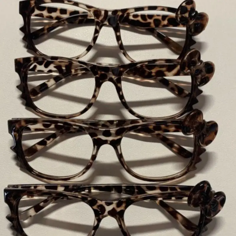 Sanrio Hellokitty Leopard Print Glasses Are Not Mainstream Cartoon Frames Y2k Retro Influencer Trend Personality