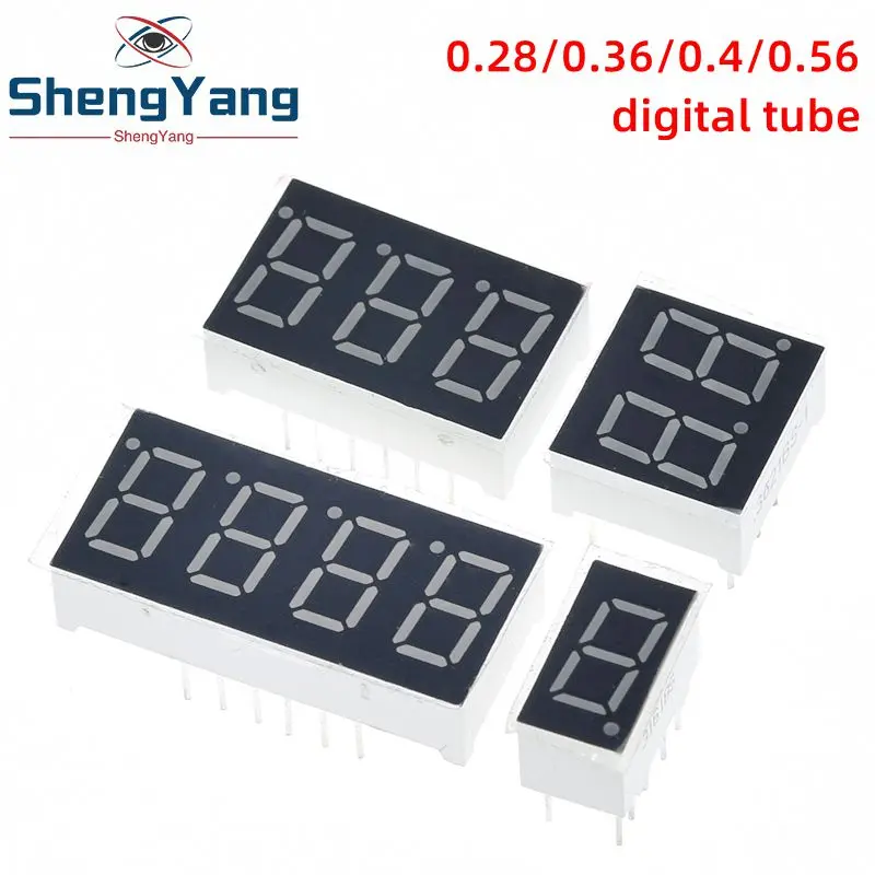 TZT 0.28/0.36/0.4/0.56 inch LED display 7 Segment 1/ 2 / 3 / 4 Bit Digit Tube Red Common Cathode / Anode Digital led 7segment