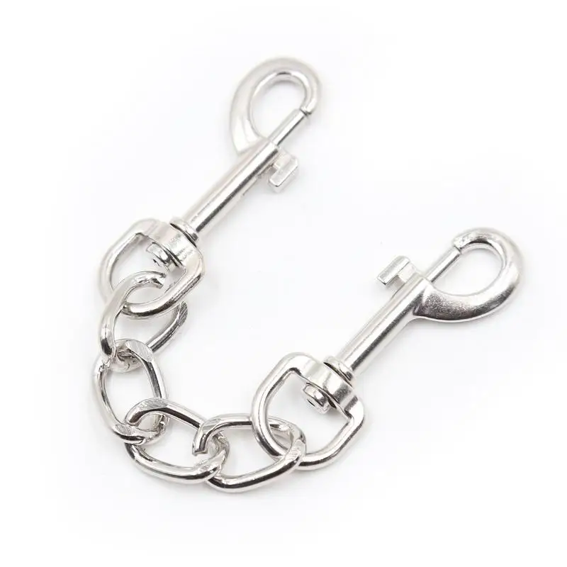 Hoyytu Adult Restraint Handcuff Double End Metal Hook Chain Portable Design for Couple Bondage Travel Intimate Use - view 5