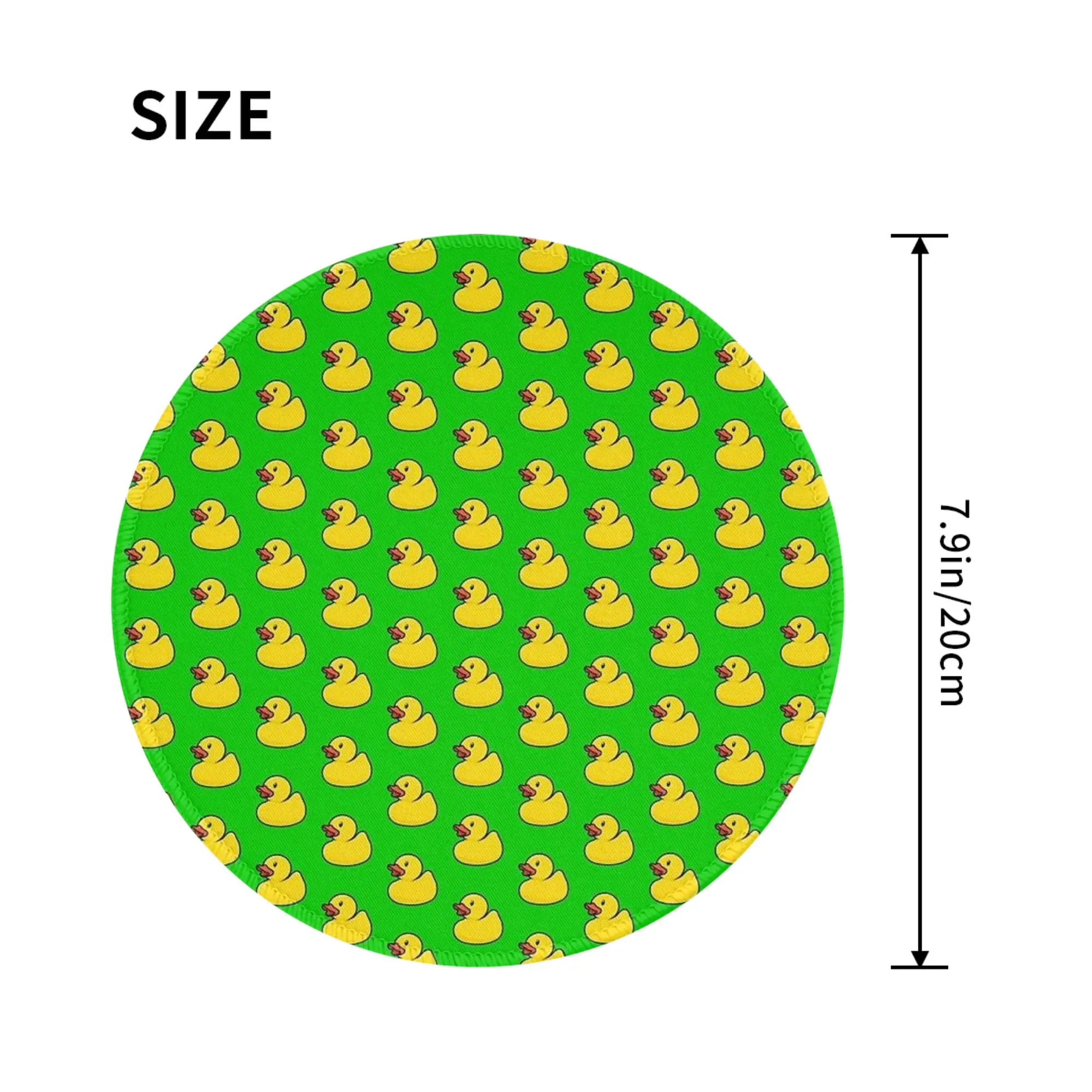 Rubber Duck in Bright Green Mouse Pad Computer Keyboard Mouse Mat Gamer PC Laptop Desk Mat Office Accessories Table Mats