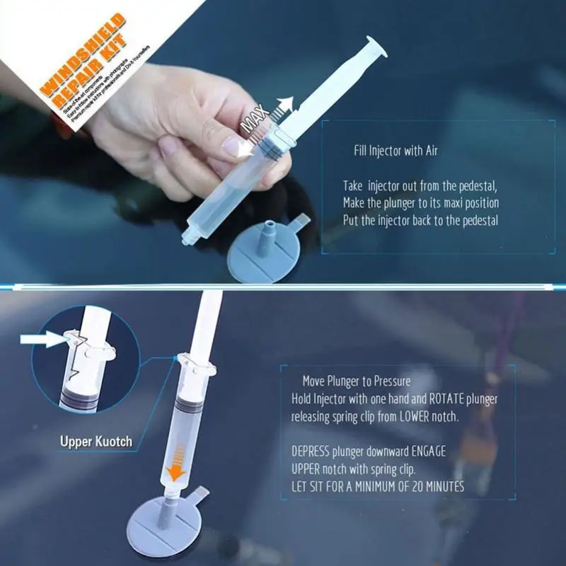 DIY Car Windshield Repair Kit Tools Auto Glass Windscreen Repair Set Give Door Handle Protective Decorative Stickers