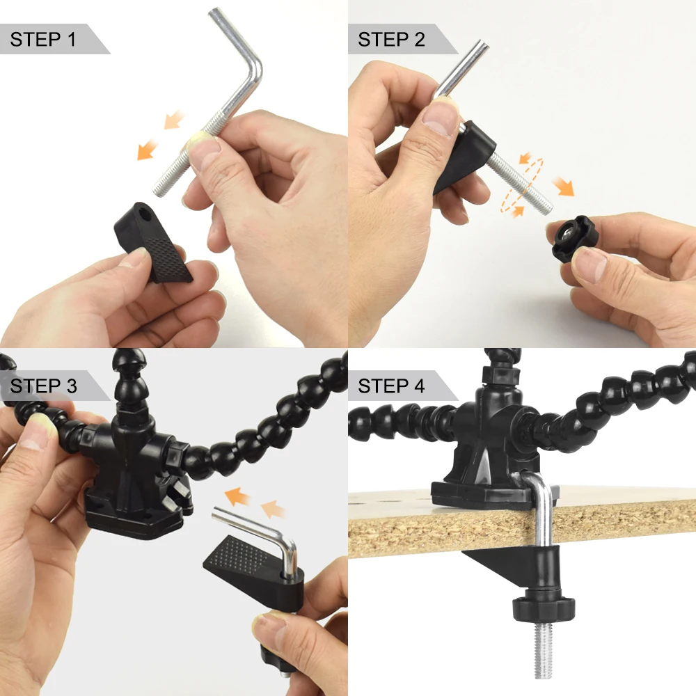 NEWACALOX-Outil de soudage de troisième main, mains secourables avec étau réglable, base de pince de bureau, support de PCB, réparation de soudage