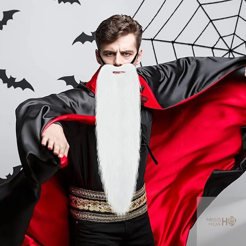 HUA HUA nepbaard aankleden met elastisch touw gezichtshaar cosplay nep snor voor toneelvoorstelling vakantie maskerade feestelijk