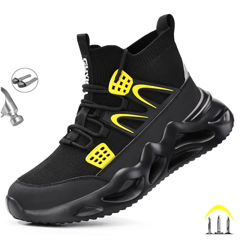 Quality Men Work Safety Boots Protective Shoes Waterproof Work Boots Steel Toe Shoes Anti-smash Anti-puncture Industrial Shoes