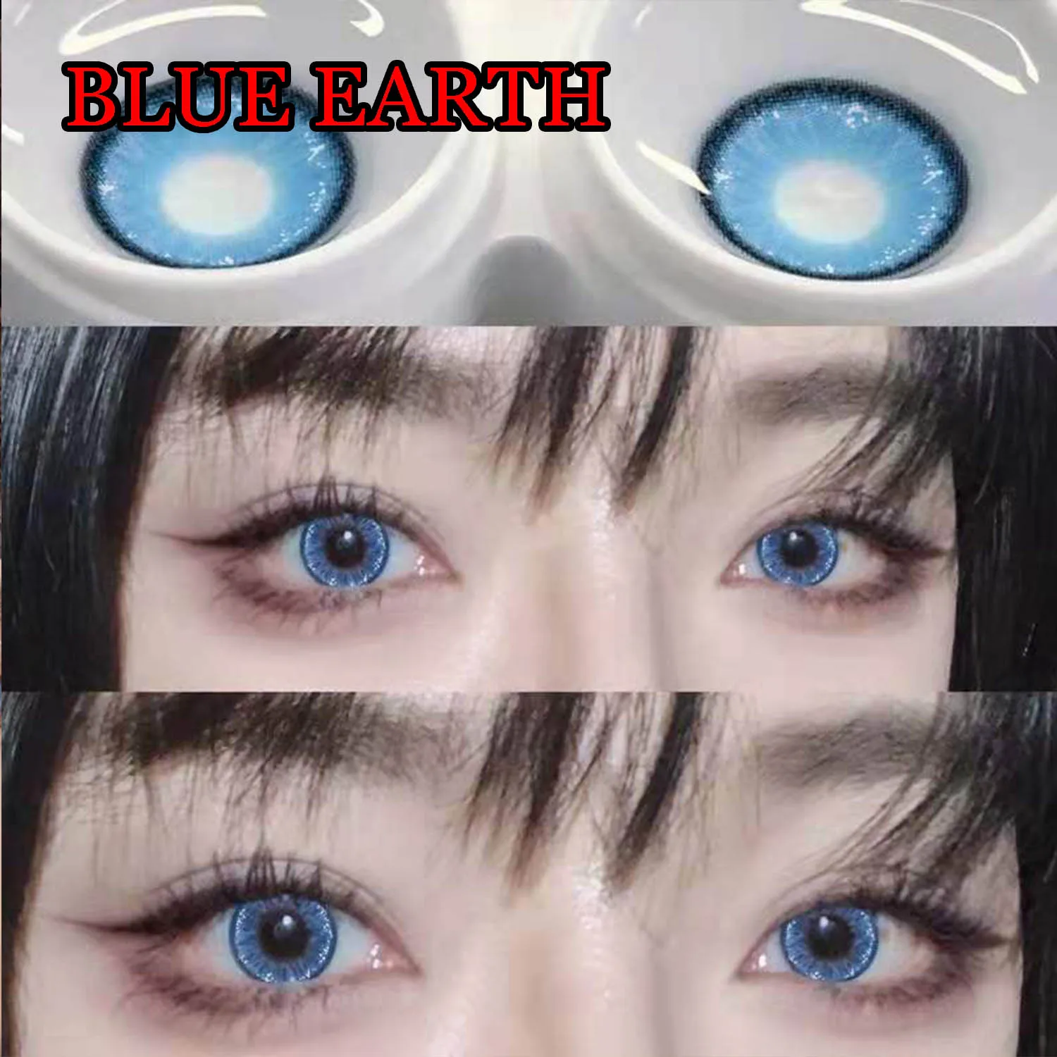 14.20mm Soft Contact Lenses with Power Women Men Fashion Eyewear lentes de contacto Blue Earth