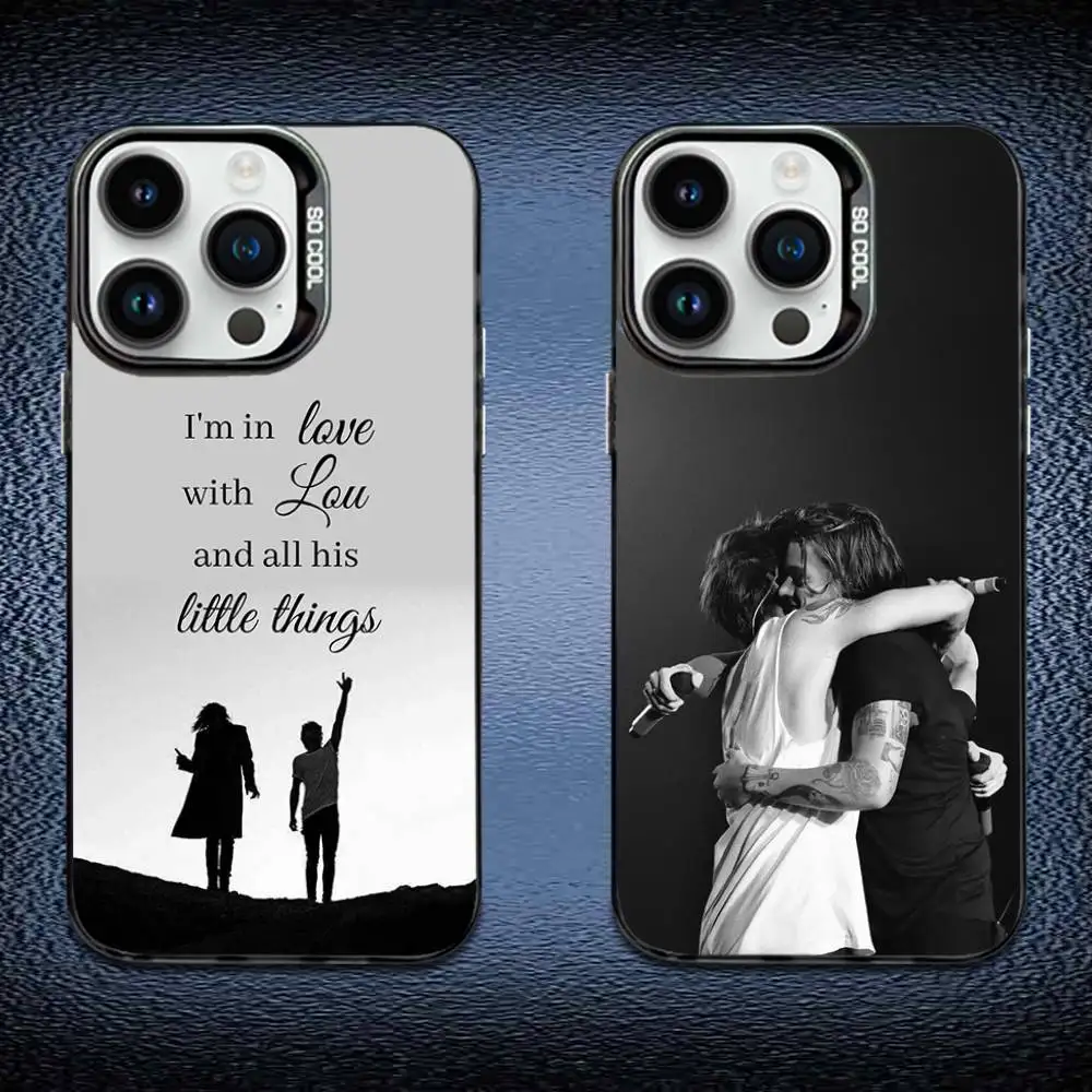 

Larry Stylinson Gay Singer Phone Case For iPhone 16,15,14,13,12,11,Mini,Pro,E,MAX Black Candy Matte Shockproof Cover