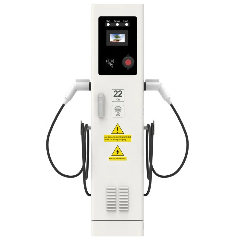 Factory Supplier Electric Car Charger Double Guns Fast 22KW Three Phase AC EV Charging Station