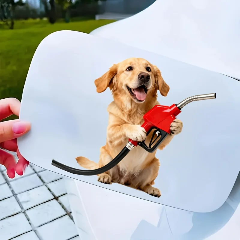 

Милая наклейка с изображением золотистого ретривера на крышку топливного бака, водонепроницаемая виниловая наклейка для автомобиля, внедорожника, грузовика, мотоцикла