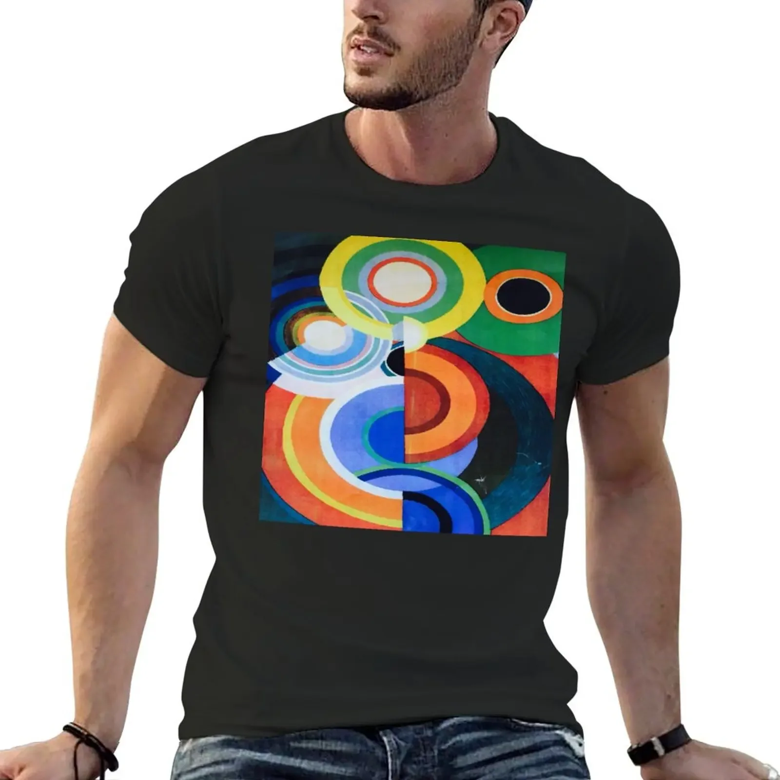 Sonia Delaunay: camiseta sinfónica en color, tops bonitos, costumbres, diseña tu propia camiseta para hombre