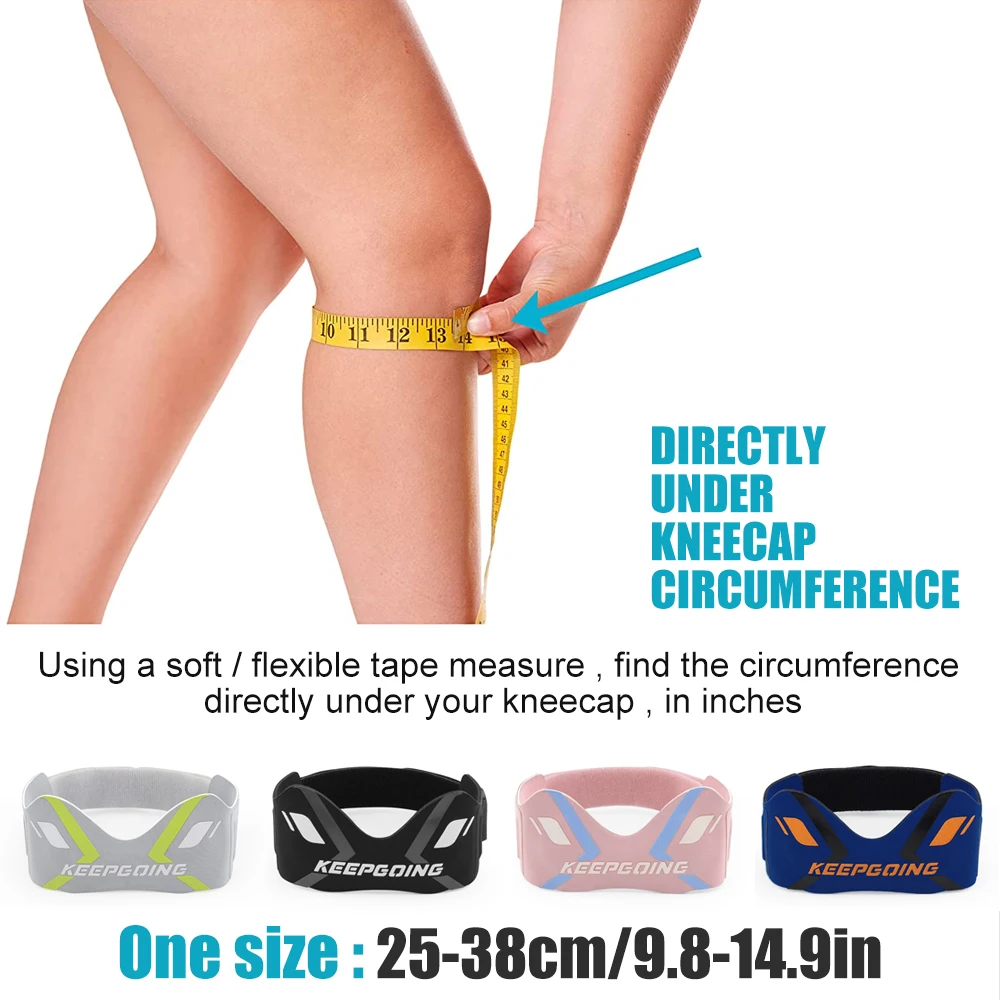 1 Stück Kniescheibenbandage Kniescheiben-Schutzband Knie-Sehnen-Stützbandage Verstellbare Absorptions-Kompressionsauflage Basketball – Detail 3