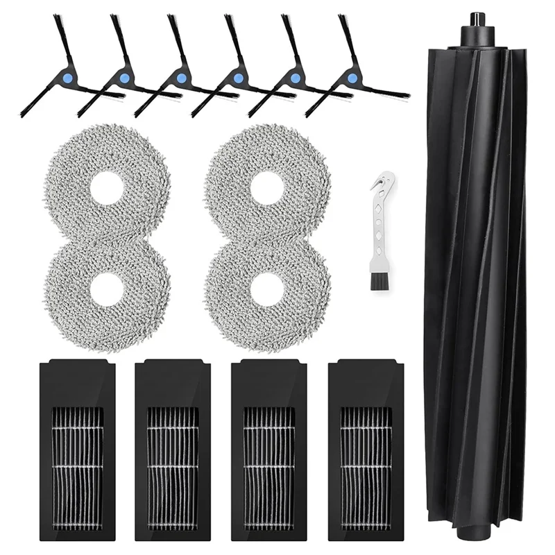 ABBK-メインサイドブラシ Hepa フィルターモップクロス示されているように掃除機部品 ECOVACS DEEBOT X2 オムニ掃除機用