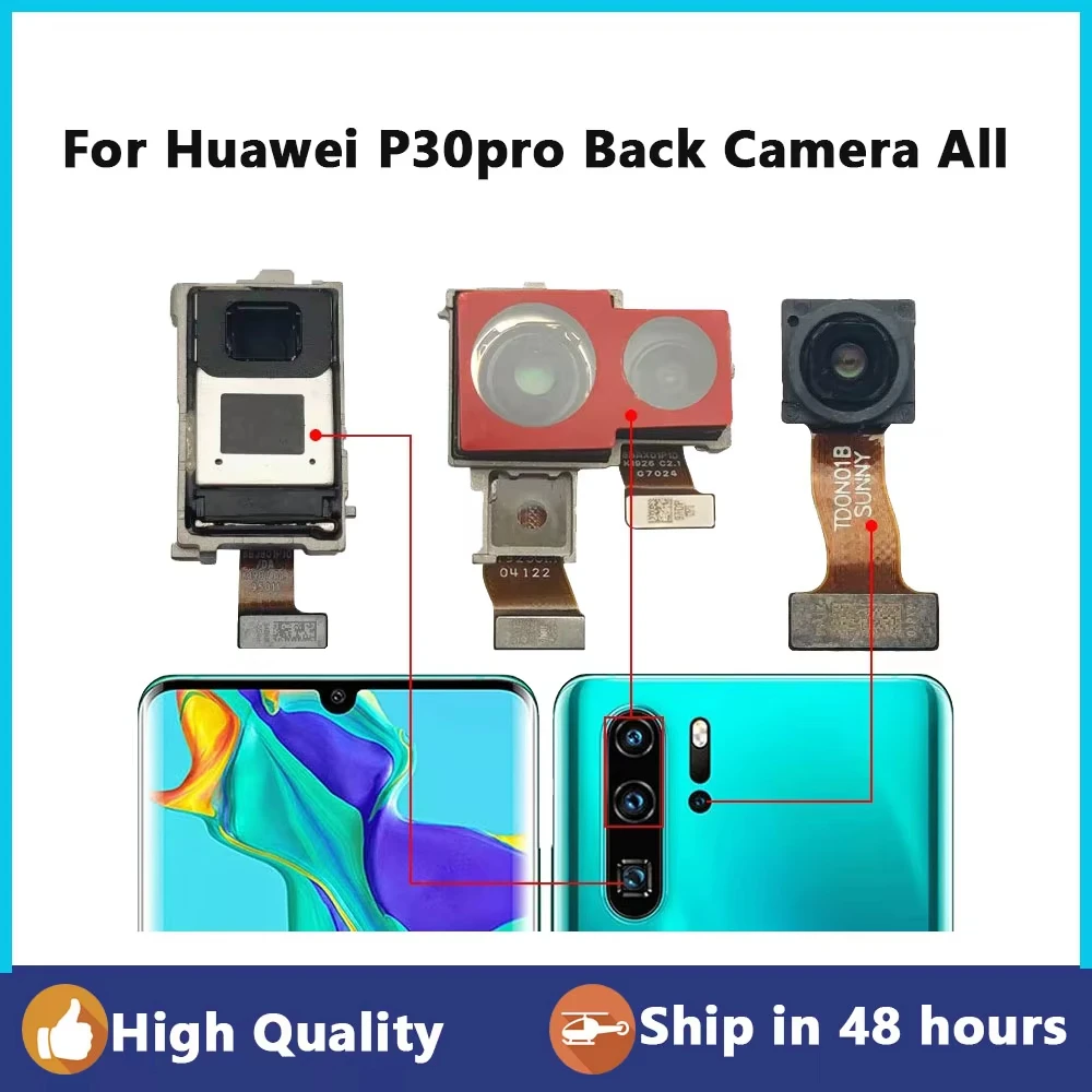 Ori-P30 Pro Back Camera Front Rear Back Camera For Huawei P30 Pro Main Facing Small Camera Module Flex Replacement Parts