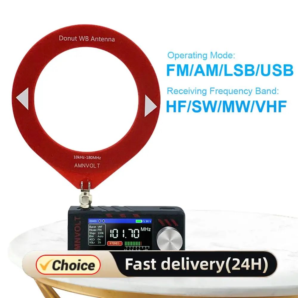 New ATS-mini V3 Clear ABS Case SI4732 Pocket SSB Mini Radio LSB USB AM FM Radio Receiver ESP32S3 With Headphone Amplifier Hi-Z