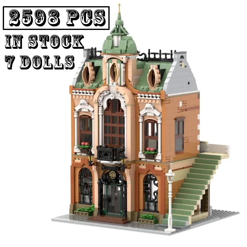 

In Stock New Art Gallery City Street View Modular Fit 10297 Building Blocks Bricks Educational Toys for Children Birthday Gifts