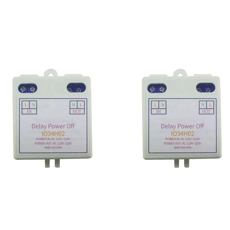 2X AC120V 220V Time Delay Relay Power On Delay OFF Switch 1-480Min Adjustable Delay Power OFF Home Automation Controller-Y41A