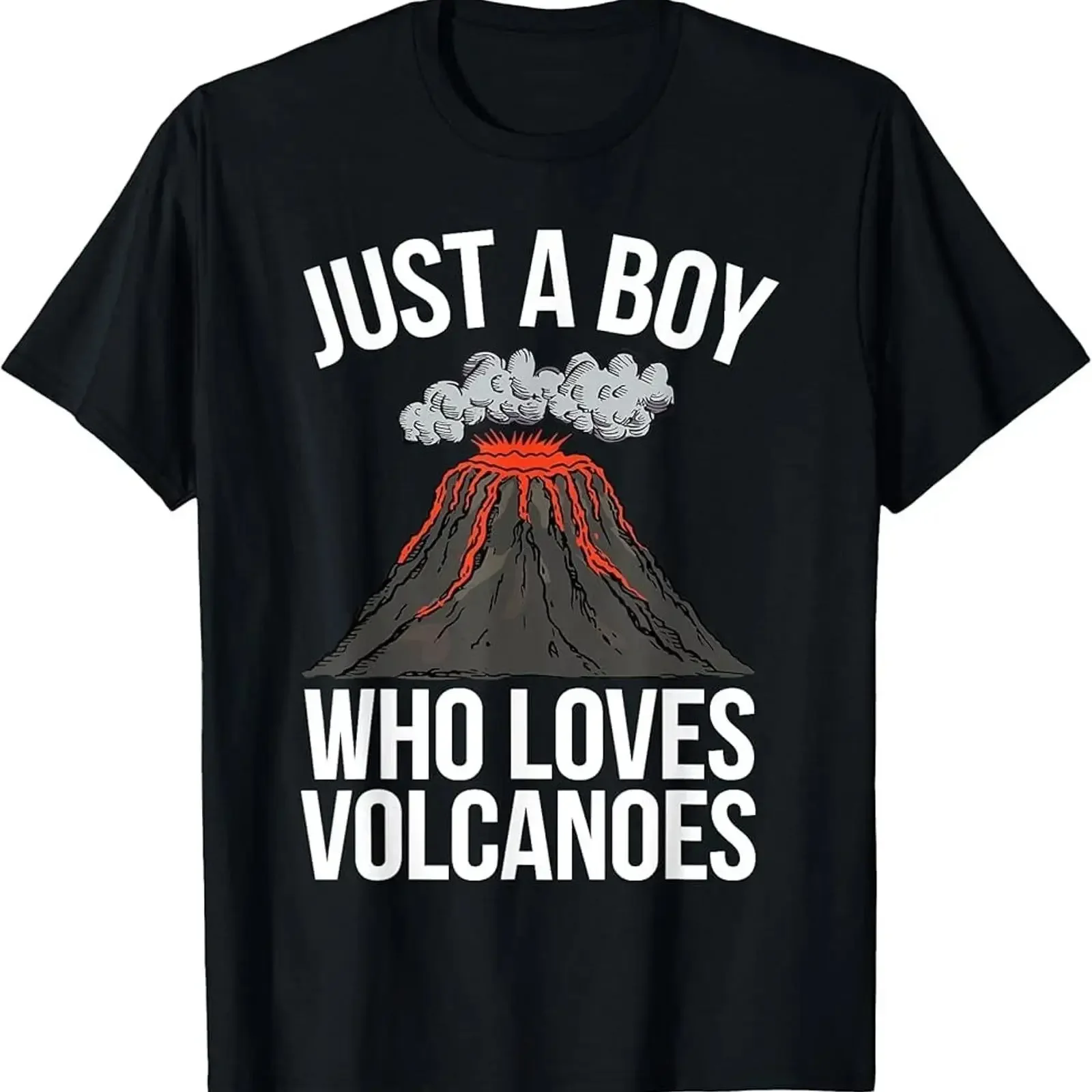 Funny Volcano Design For Boys Kids Men Lava Lovers T Shirt vintage Washed Casual homme Top For Everyday Wear Stylish Soft
