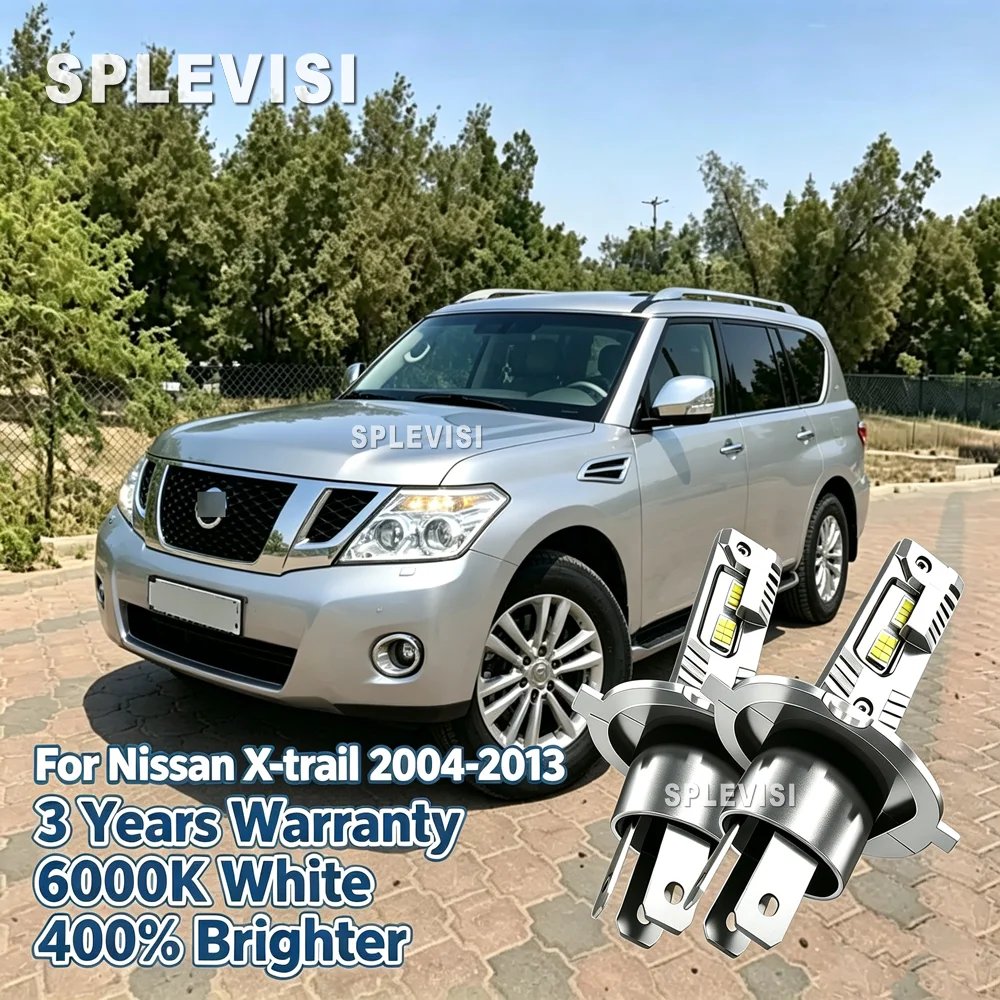 Auto Headlamps - standard h4 socket hassle-free replacement For Nissan X-trail 2004 2005 2006 2007 2008 2009 2010 2011 2012 2013