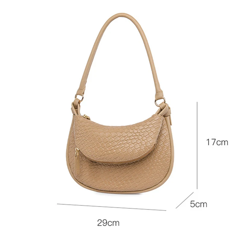 المرأة عالية الجودة المال الهاتف المحمول محفظة حقائب السيدات بولي Leather جلد صغير مقبض حقيبة تحت الإبط حقيبة كتف حقائب اليد الحياكة