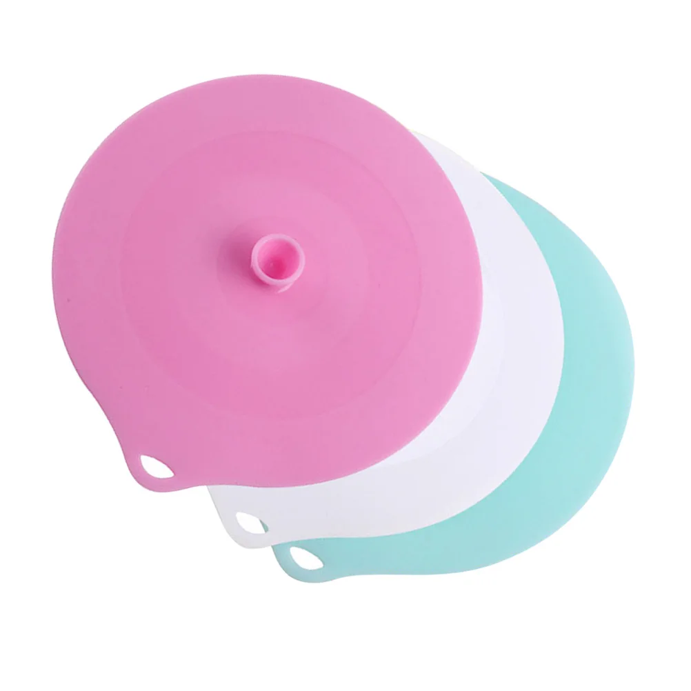 

3Pcs Silicone Cup Lids Warm Drink Covers Hygienic Anti Dust Reusable Keep Drinks Hot Cold Leak Proof Fits Most Cups Mugs