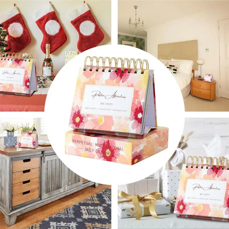 일일용 감동적인 인용문 달력으로 유머러스한 동기 달력이 있는 2024, 풀 컬러, 긍정적인 창의적 책상