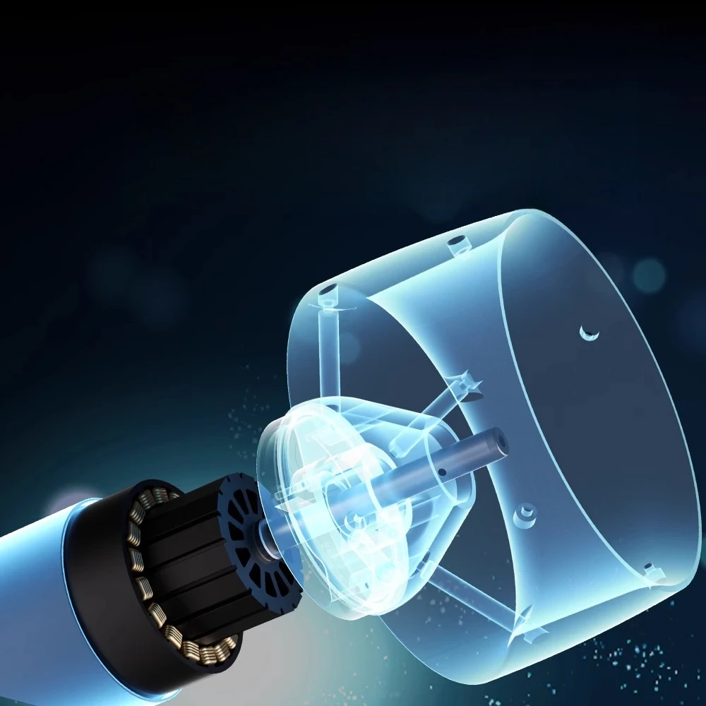S740 48V (12S Lipp) 4320W CW/CCW brushless motor underwater propulsion with 40kgf high thrust, powering hydrofoil surfboards.