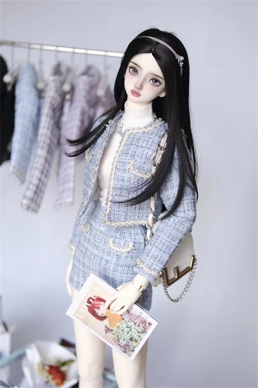 1/3 1/4 BJD 人形ベビー黒服女の子エレガントなマルチカラーブルーピンクスカート/ショーツ 3 点セット人形アクセサリー (人形なし)