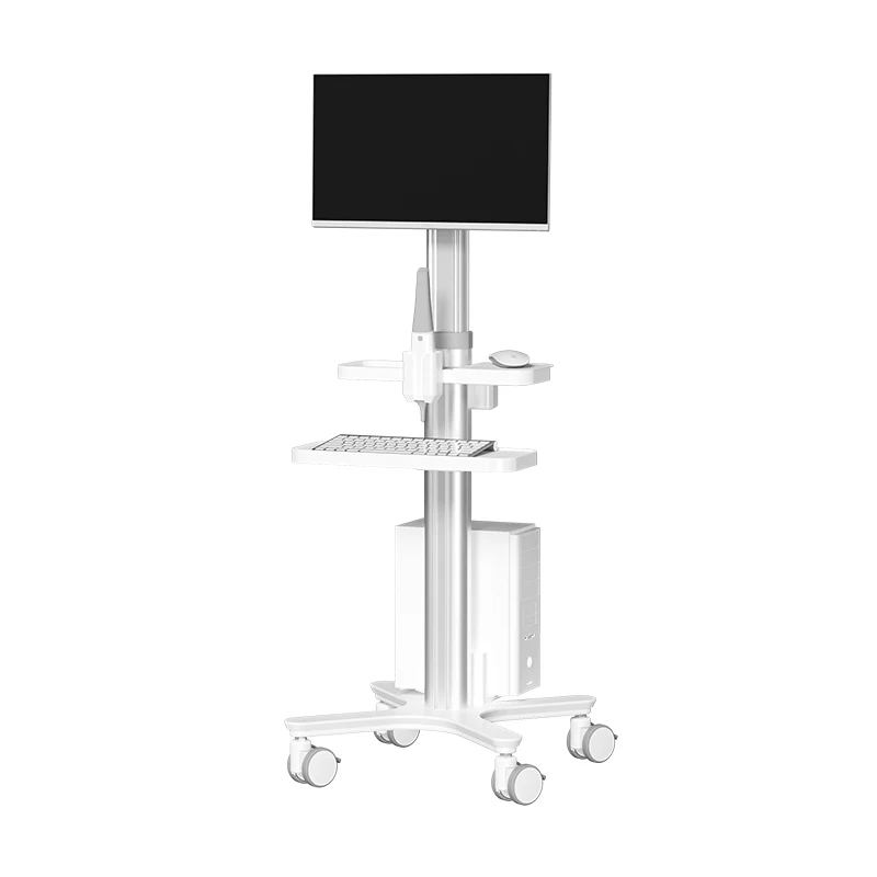 MTO-1 Customizable Space-saving Mobile Dental Hospital Trolley Cart Intraoral Scanner Holder Keyboard Tray 4 Silent Locking