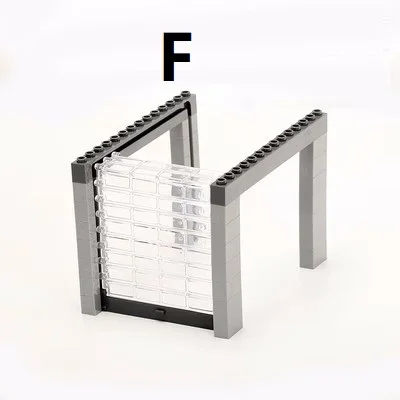 Kreative Garage Rollladen Auto Tür Sluice Tor Architektur Figuren Zubehör Modell Gebäude Kits Blöcke Mini Ziegel Spielzeug