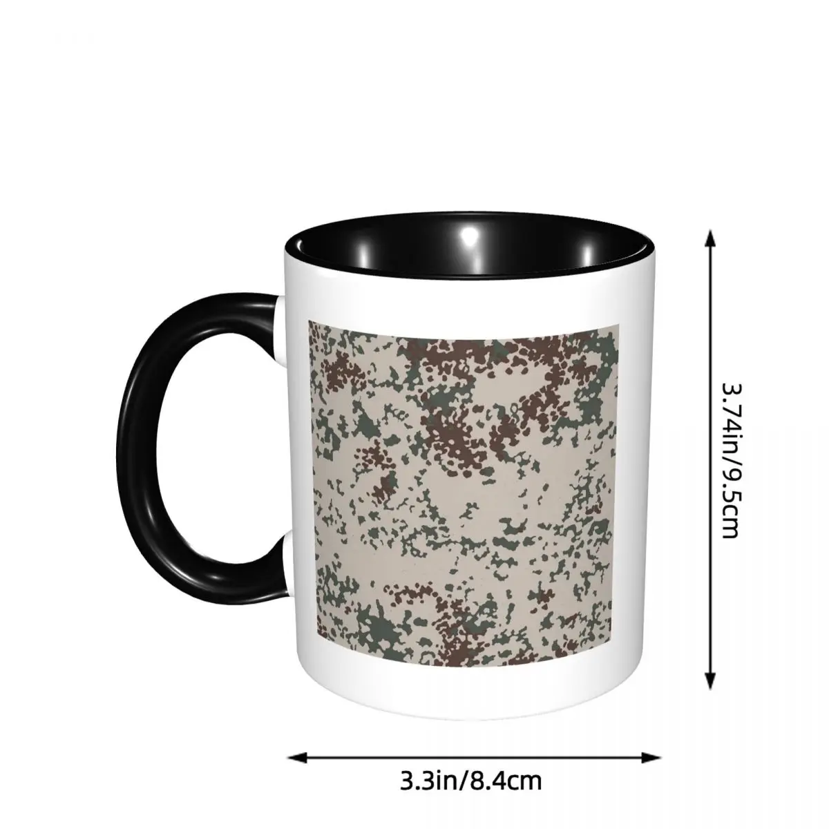 Splintertarn German WW2 Camouflage Army Military Camo Mug  Ceramic Coffee Cups Tea Mugs Milk Cup Drinkware Gifts for Woman Man