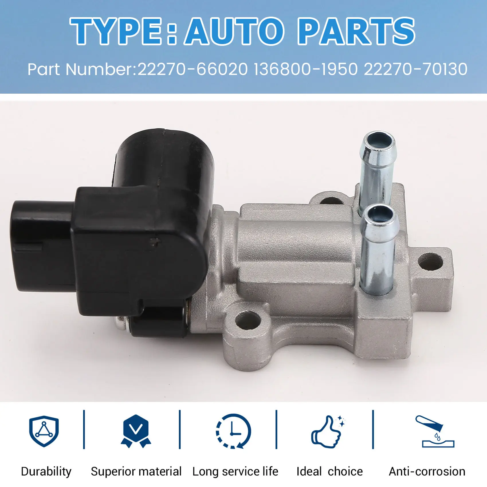 

Idle Air Control Valve IACV 22270-66020 136800-1950 22270-70130 For Toyota Crown Altezza Honda Jazz 1.4 2005