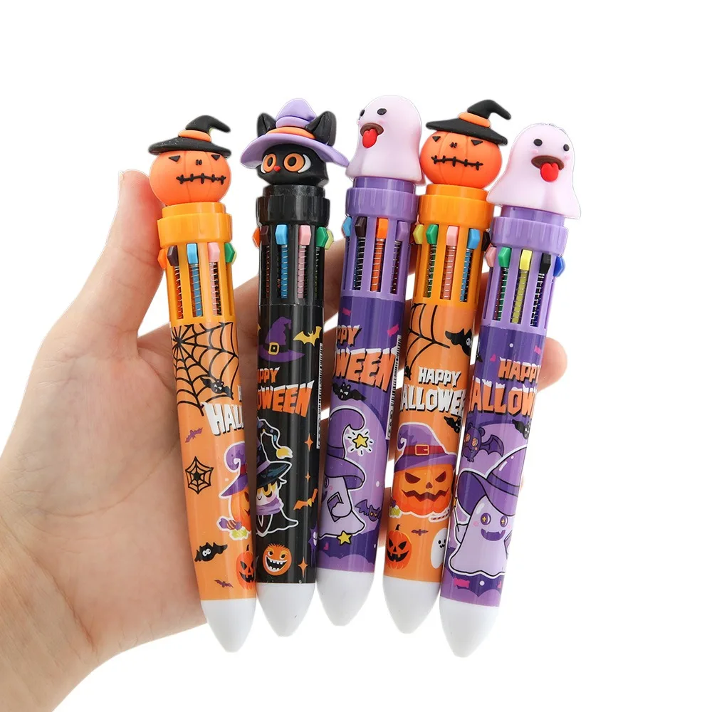 5–30 Stück Geister-Kürbis-Halloween-Themenstifte in zehn Farben, Halloween-Karneval-Partygeschenke, Geschenktütenfüller, Souvenirpreise, Geschenktüten – Detail 4