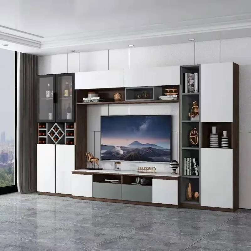 Modern Simple TV Cabinet Wall Mounted Storage Unit for Living Room Furniture Minimalist Design Space Saving Entertainment
