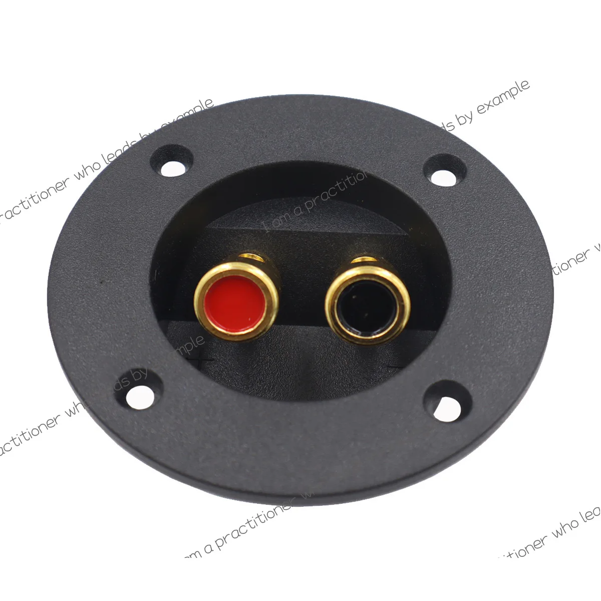 Car audio subwoofer junction box, two gold-plated audio junction clip, round push-type junction box