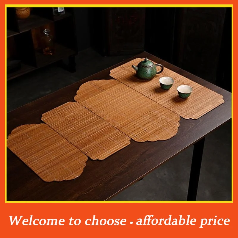 **Creative Handmade Bamboo Tea Mat Craftsmanship Kung Fu Tea Set Accessories Tea Making Insulation Mat Bamboo Mat Dry Tea Mat'