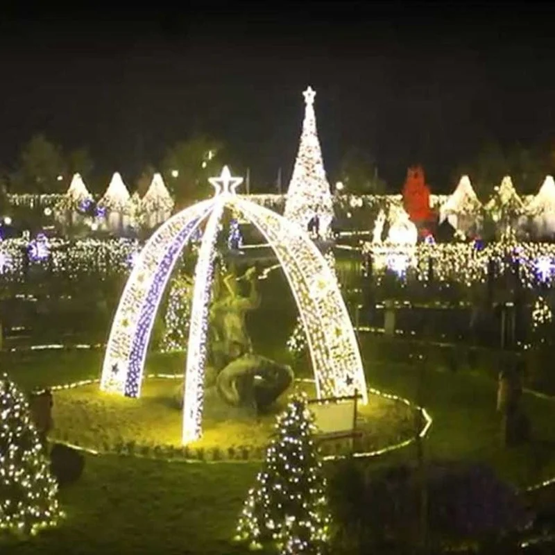 

Custom. Outdoor holiday illuminated decoration led arch motif light