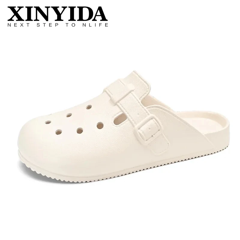 

2024 New Arrivals Men's Summer Beach Slides Slip On Breathable Water Beach Sandals Lightweight Bir ken Slippers Plus Size 38-45