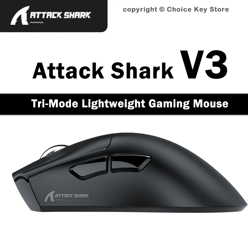 ATTACK SHARK V3 V3Pro Wireless Gaming Mouse PAW3311 25000 DPI Lightweight Tri-Mode Bluetooth USB-C 1000Hz RGB for Gaming Office