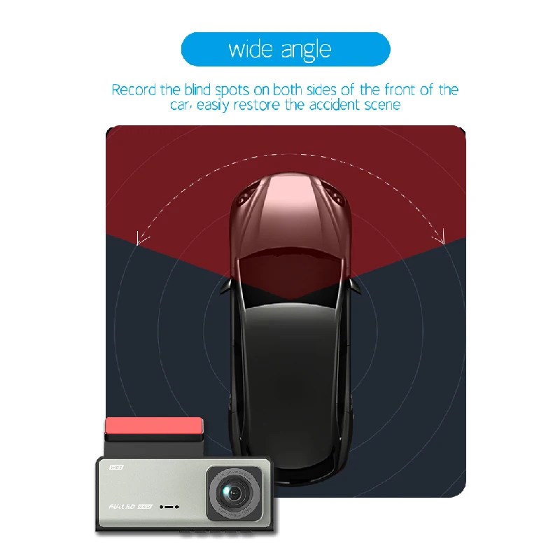 Dash Camera Voor Auto's HD 1080 P Video Recorder 3 Kanalen Voor Binnen Achteruitrijcamera Nachtzicht Loop opname Black Box