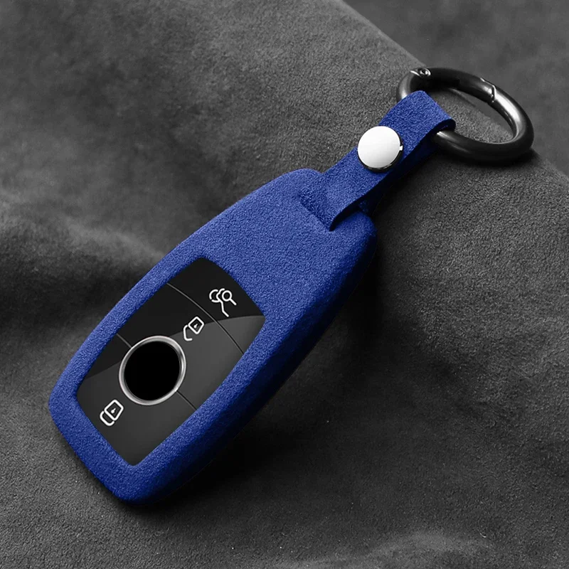 Alcantara High-quality Car Key Case Bag For Mercedes Benz AMG W176 W203 W204 W205 W211 W212 CLA A C E Class Accessories