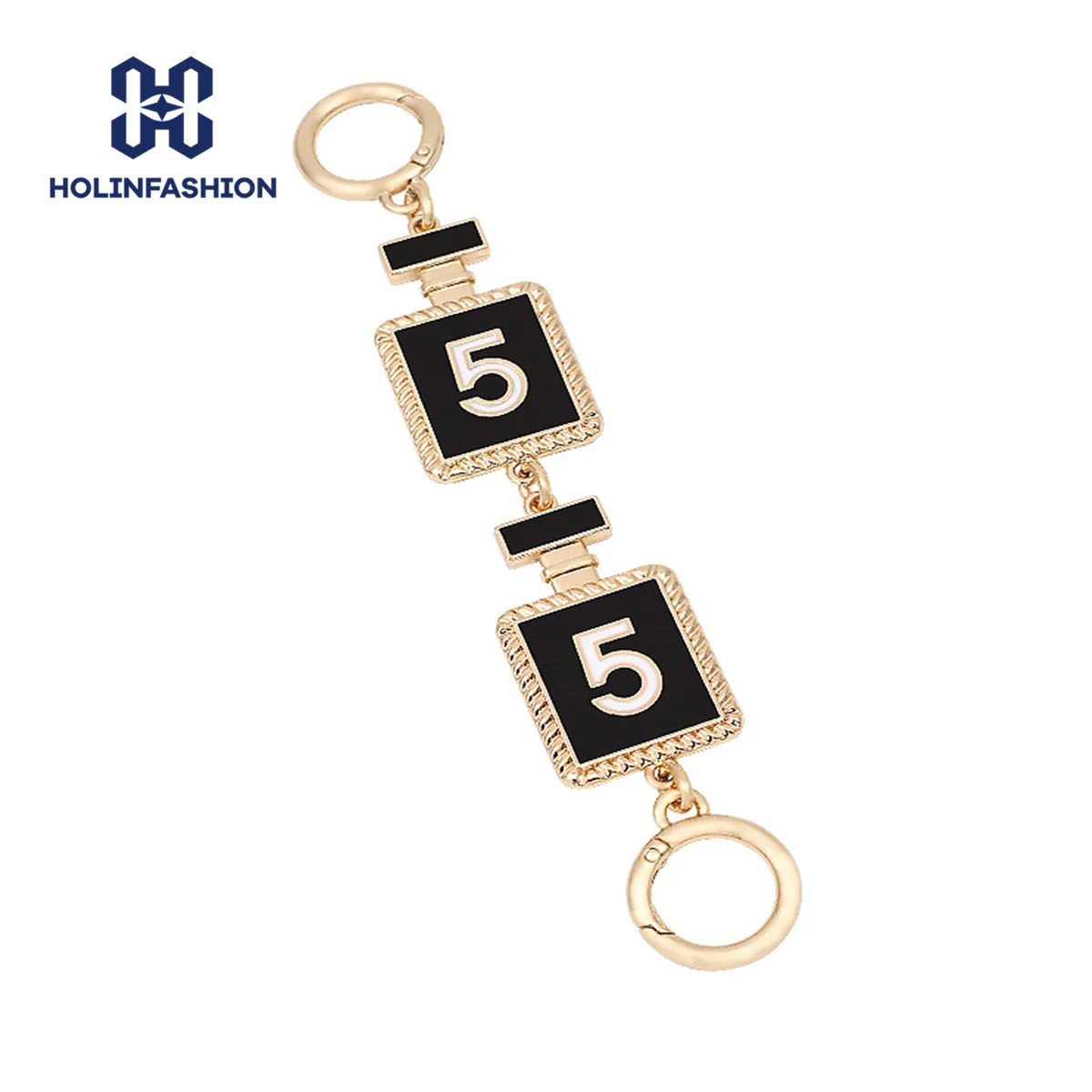 HOLINFASHION Number 5 Extend Chain Not Easy Fade Bag Metal Chain Gold White Silver Luxury Bag Purse Chain Strap 18.5cm